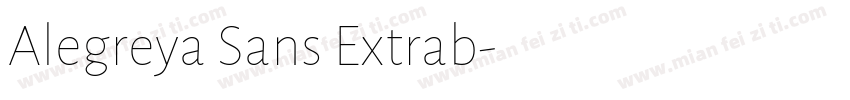 Alegreya Sans Extrab字体转换